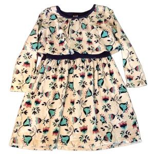 Tea Collection Girls Floral Long Sleeved Dress Size 4